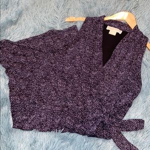 Michael Kors purple wrap dress - size petite small